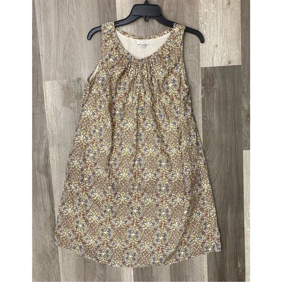 Garnet Hill Fringe Hem Sleeveless Linen Mini Shift Dress Size 8 - Picture 7 of 9